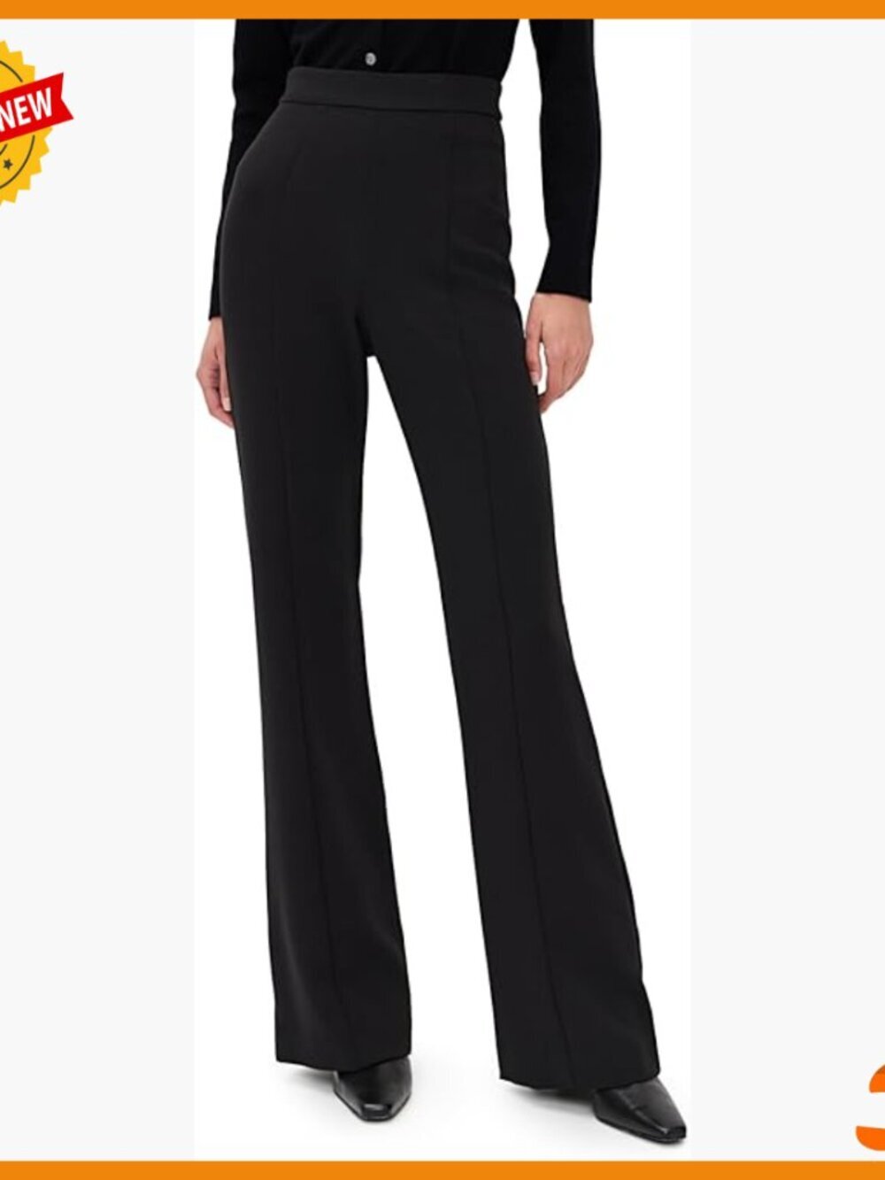 High-Waisted Wide Leg Trousers, Stretch Crepe Suiting, Work Ready